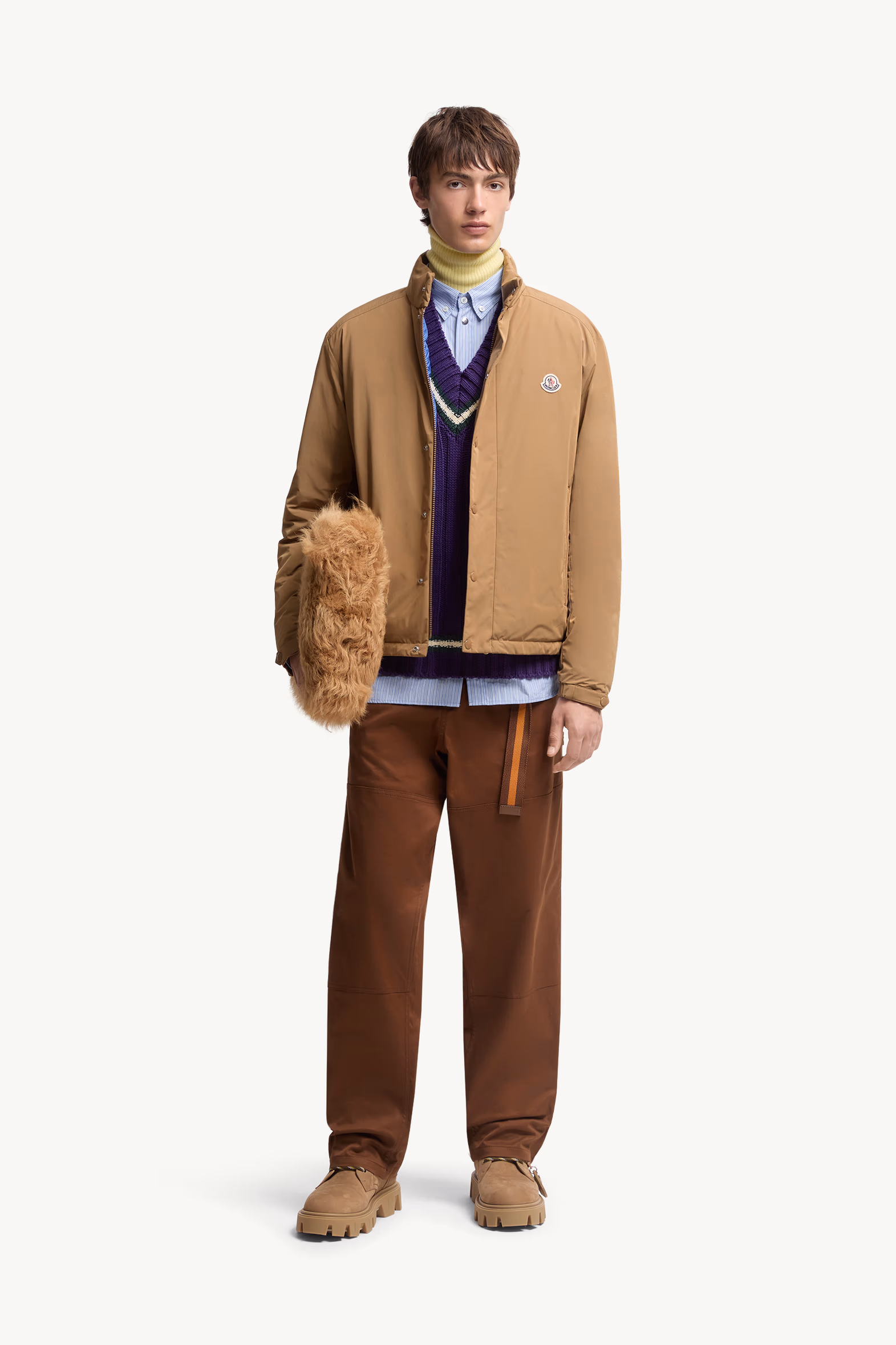 Epine Short Down Jacket Men Beige Moncler 0